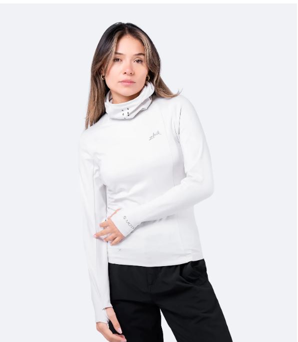 Wmn Motion L/S Hooded Top Platinum L