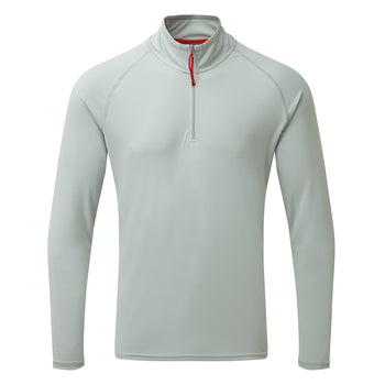 Gill Men's UV Tec L/S Zip Tee Grey