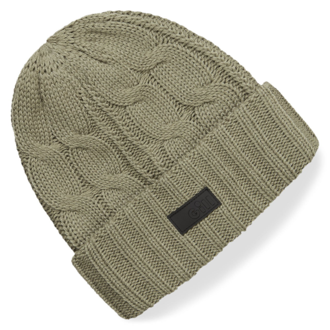 Gill Cable Knit Beanie Green
