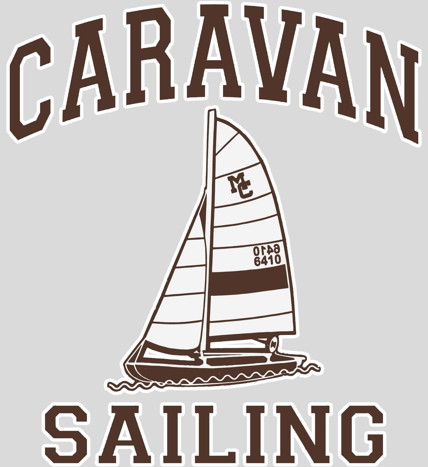 Caravan Sailing Logo Embroidery Charge White
