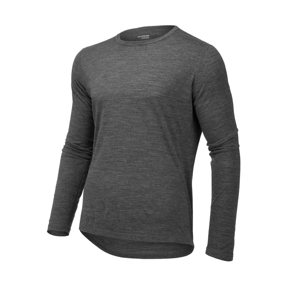Mustang Men's Regulate 175 Base Layer Crew Neck Grey