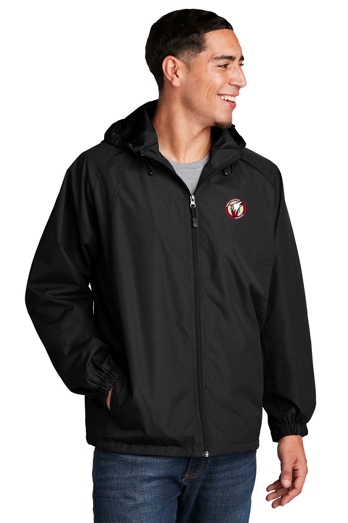 St. Ignatius Rowing Sport Tek Men's Hooded Raglan Jacket