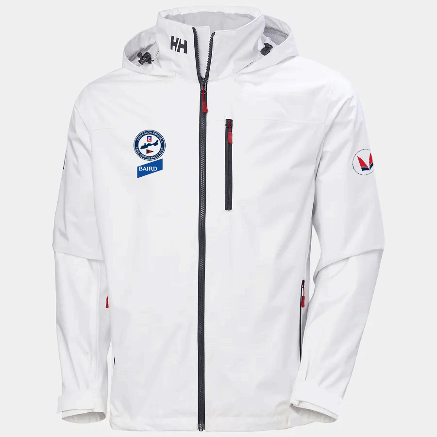 E Scow Nationals Men's Crew Hooded Jacket White