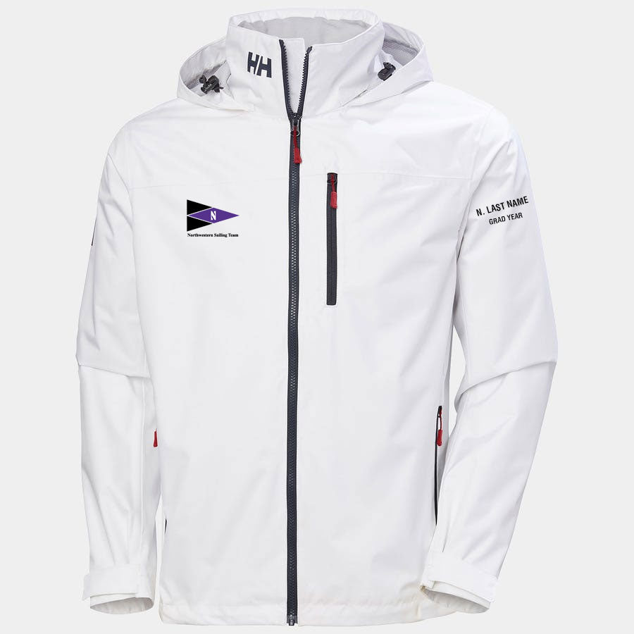 Helly Hansen Northwestern Sailing Team Men's Crew Hooded Jacket 2.0 White