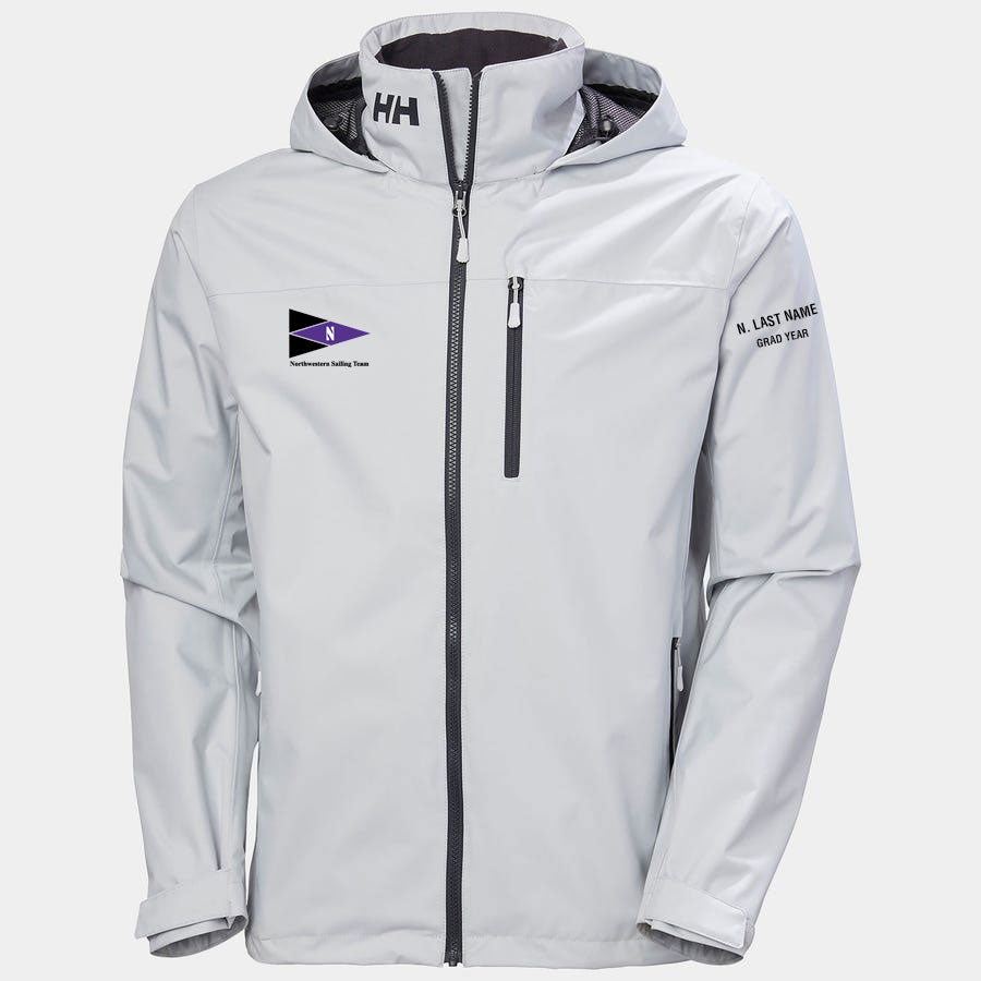 Helly Hansen Northwestern Sailing Team Men's Crew Hooded Jacket 2.0 Gray