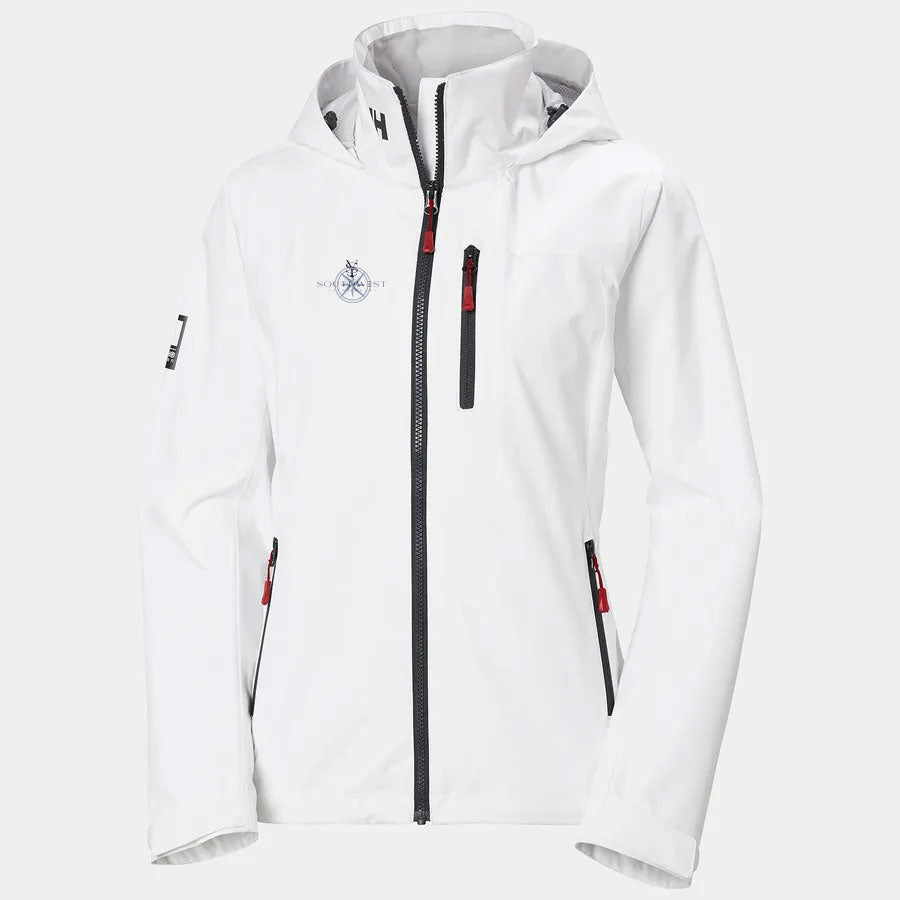 Helly Hansen Southwest Yacht Sales Women's Crew Hooded Jacket 2.0 White