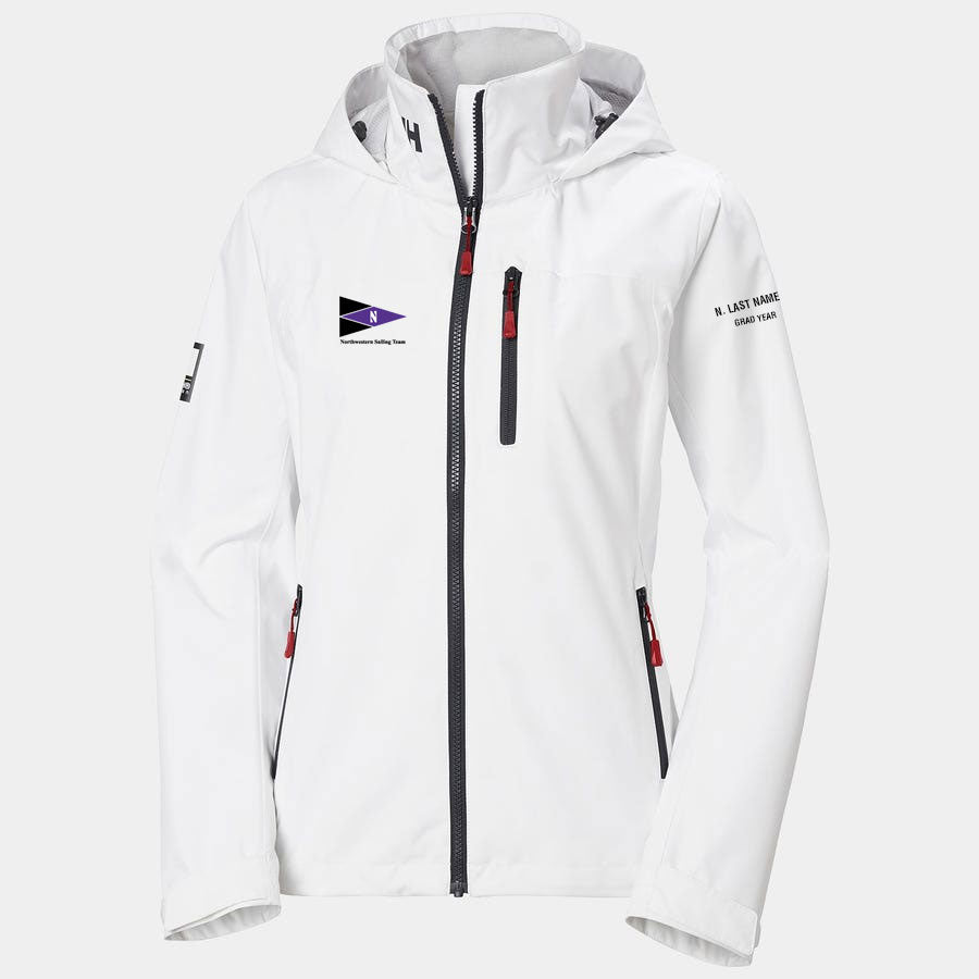 Helly Hansen Northwestern Sailing Team Women's Crew Hooded Jacket White