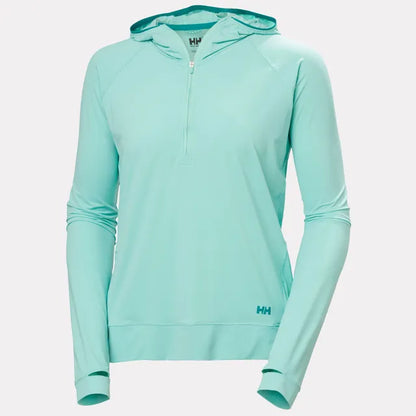 Helly Hansen Women's Shine Solen 1/2 Zip Sun Hoodie Lagoon
