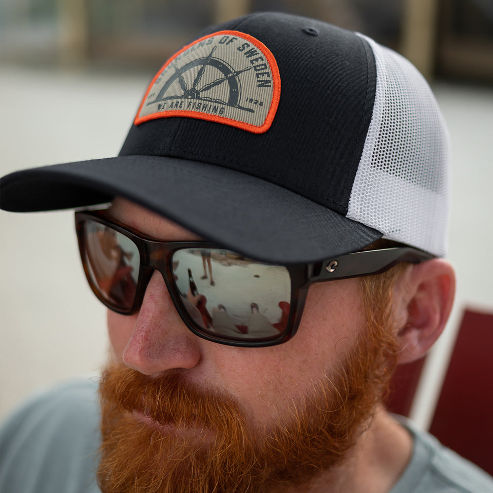 Grundens Ships Wheel Flexfit Trucker Hat