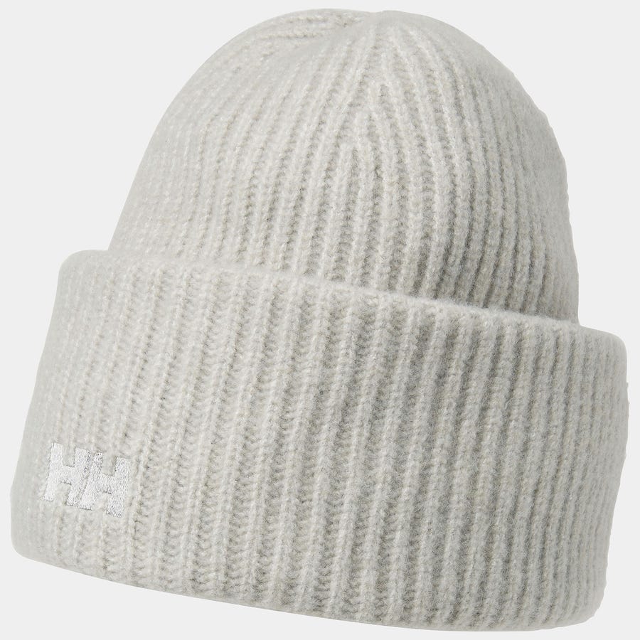 Soft Rib Beanie Snow Gray