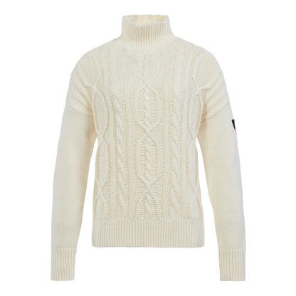 Musto Women's Marina High Neck Cable Knit Sweater Off White