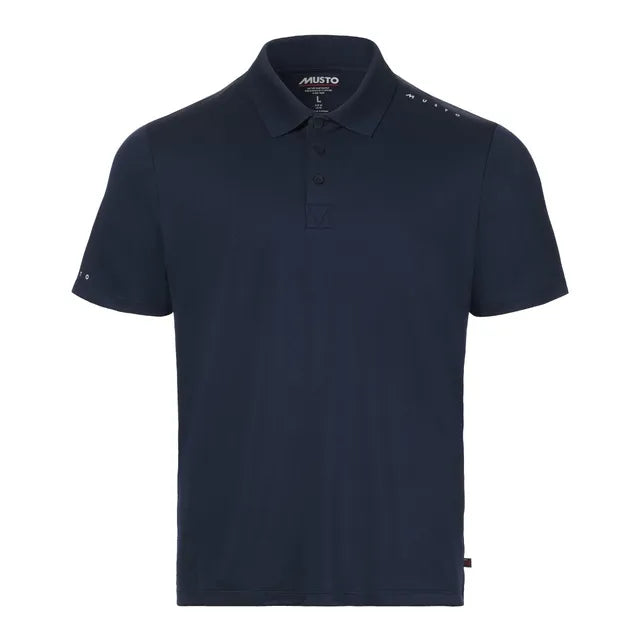 Musto Men's Evo Crew Sunblock Short Sleeve Polo Navy