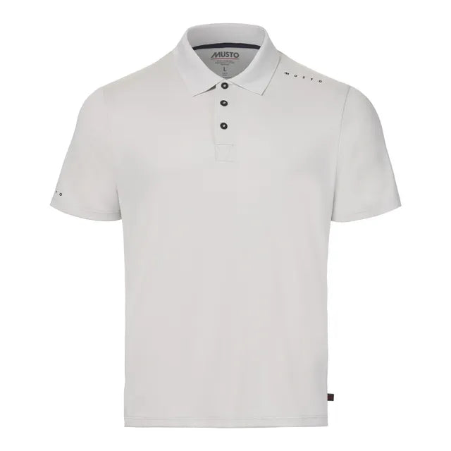 Musto Men's Evo Crew Sunblock Short Sleeve Polo Platinum