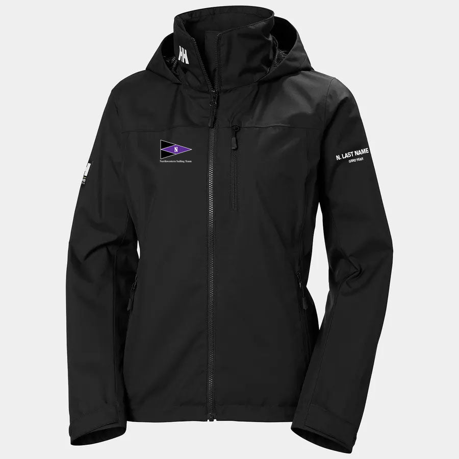 Helly Hansen Northwestern Sailing Team Women's Crew Hooded Jacket Black