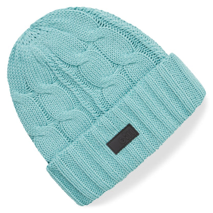 Gill Cable Knit Beanie Blue