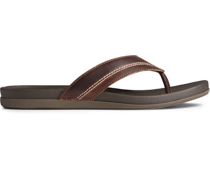 Sperry Men's Plushwave Dock Flip Flop Brown