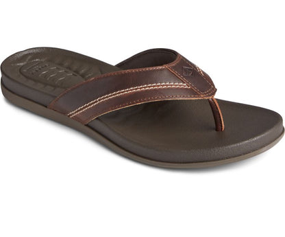 Sperry Men's Plushwave Dock Flip Flop Brown