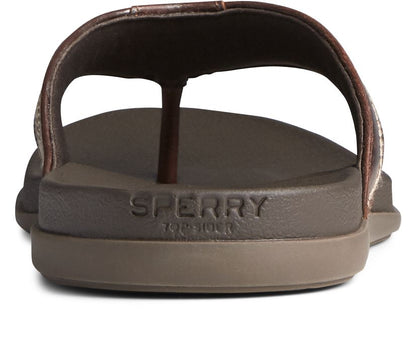 Sperry Men's Plushwave Dock Flip Flop Brown