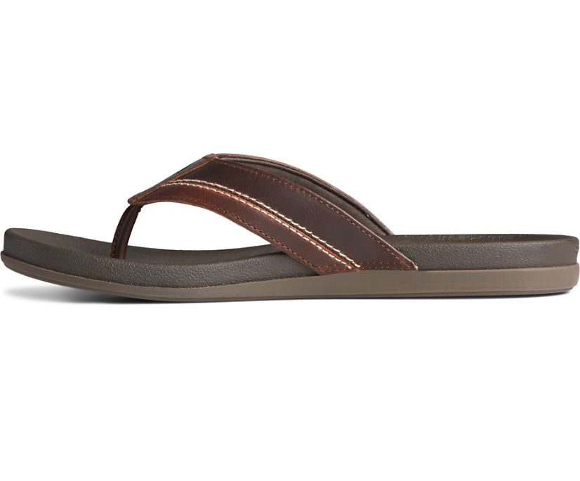 Sperry Men's Plushwave Dock Flip Flop Brown