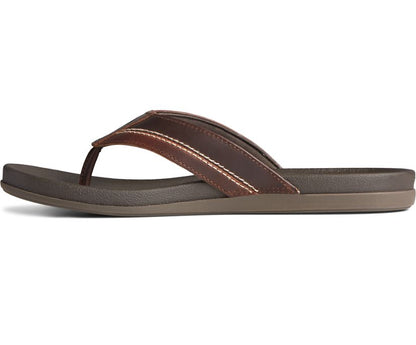 Sperry Men's Plushwave Dock Flip Flop Brown