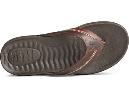 Sperry Men's Plushwave Dock Flip Flop Brown