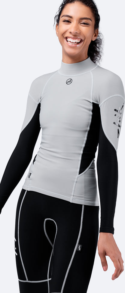 Women's HydroPhobic Fleece Small Grey