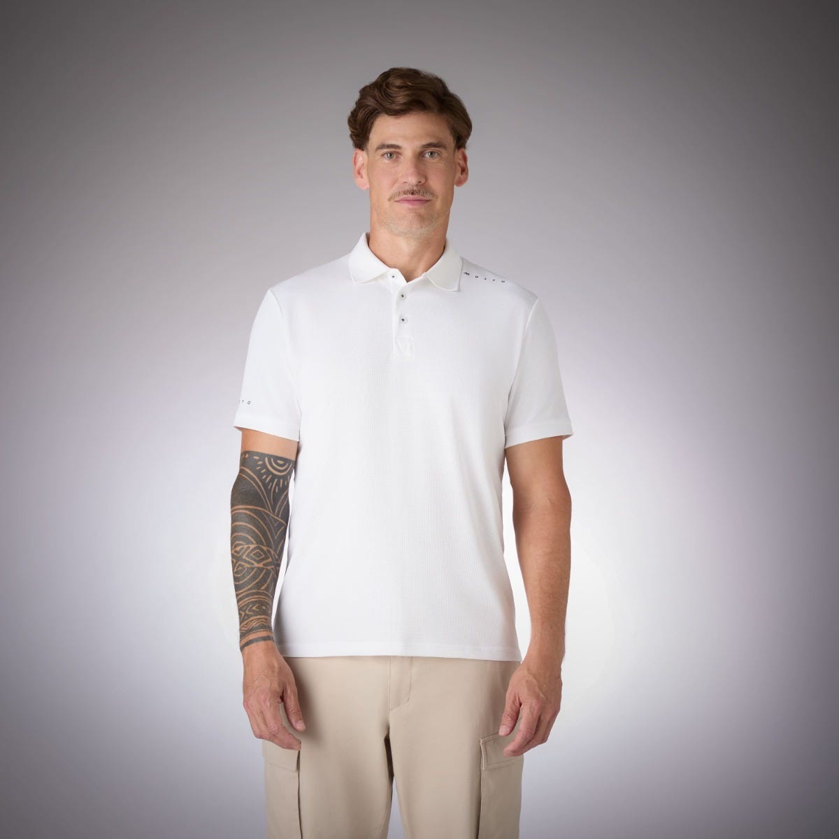 Musto Men's Evo Crew Pro Lite Polo White