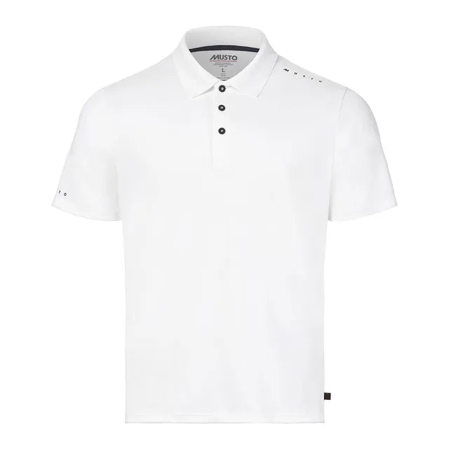 Musto Men's Evo Crew Sunblock Short Sleeve Polo White