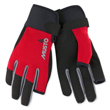 Load image into Gallery viewer, Musto Essential Sailing Long Finger Glove True Red