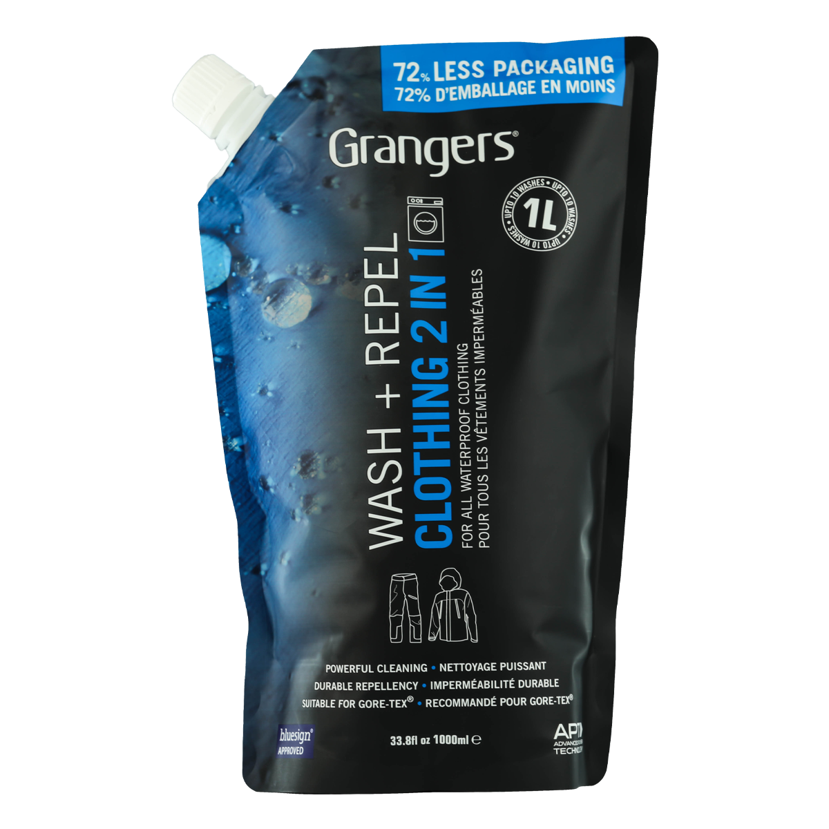 Grangers Wash & Repel Clothing 2 in 1 1L ECO Pouch