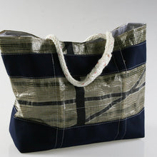 Load image into Gallery viewer, Sailresale Large Tech Blue Stripe Heritage Carryall