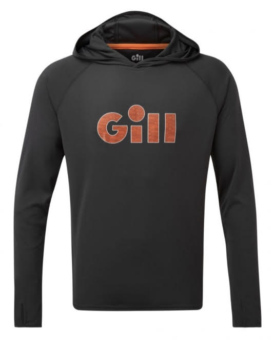 Gill Men's UV Tec Hoodie Charcoal W/ Logo