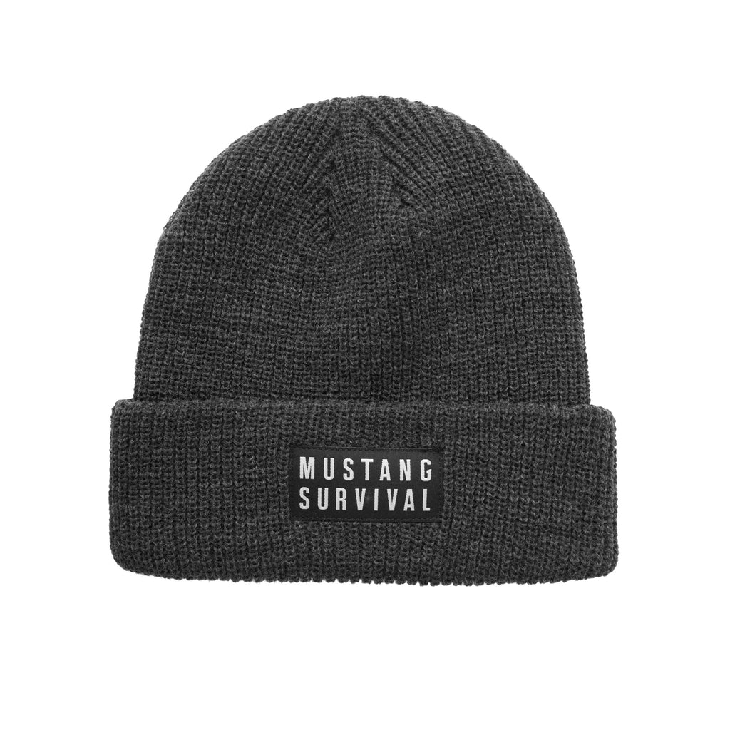 Mustang Knit Beanie Charcoal
